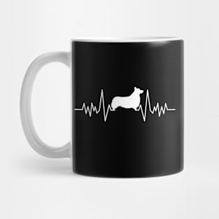 Corgi Heartbeat T-shirt - Pembroke Welsh Corgi Lover Gift Mug